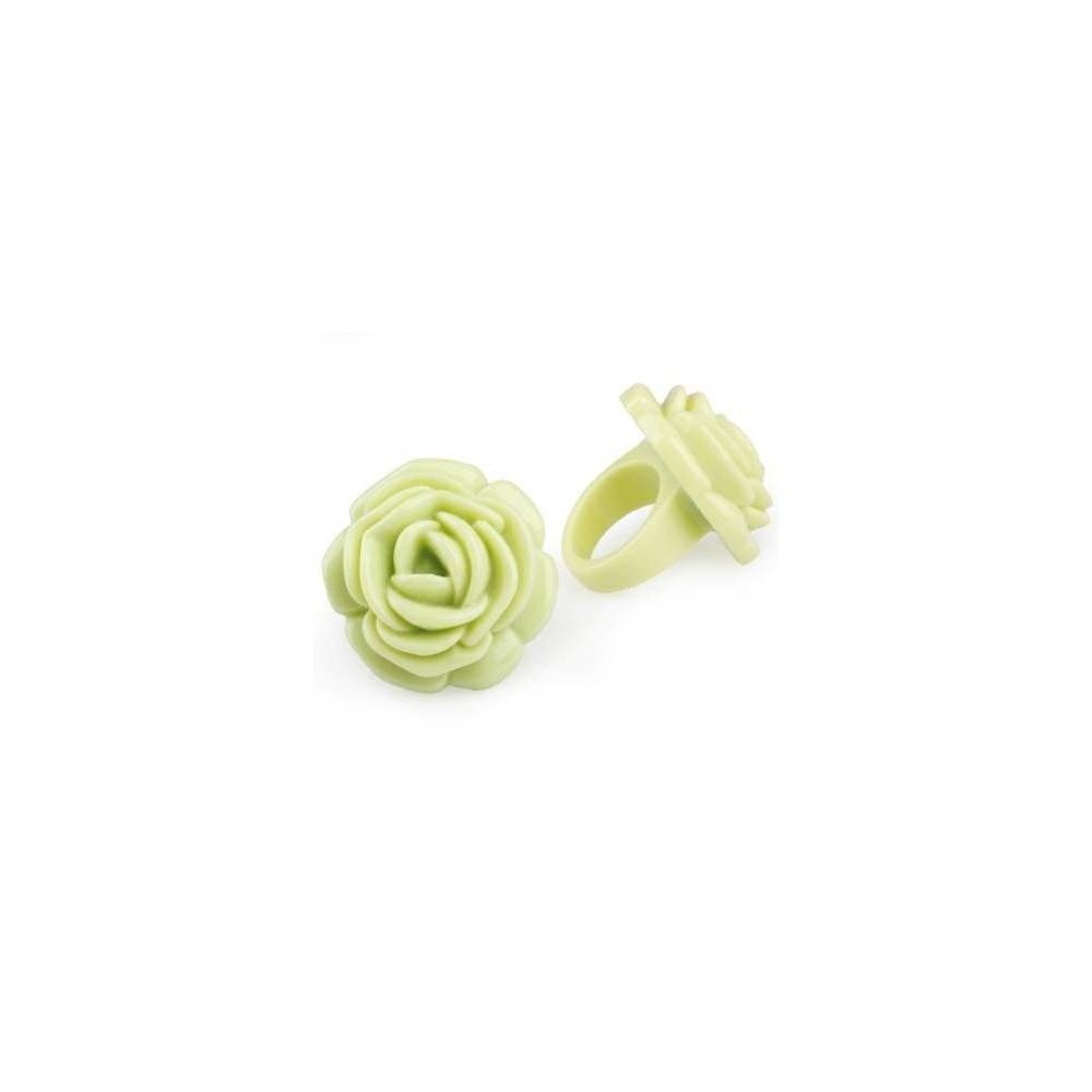 ANELLO CON ROSA VERDE D3.3X3.5